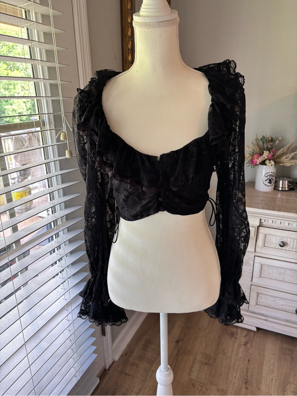 For Love & Lemons Quinn lace blouse size XS EUC - Picture 5 of 14